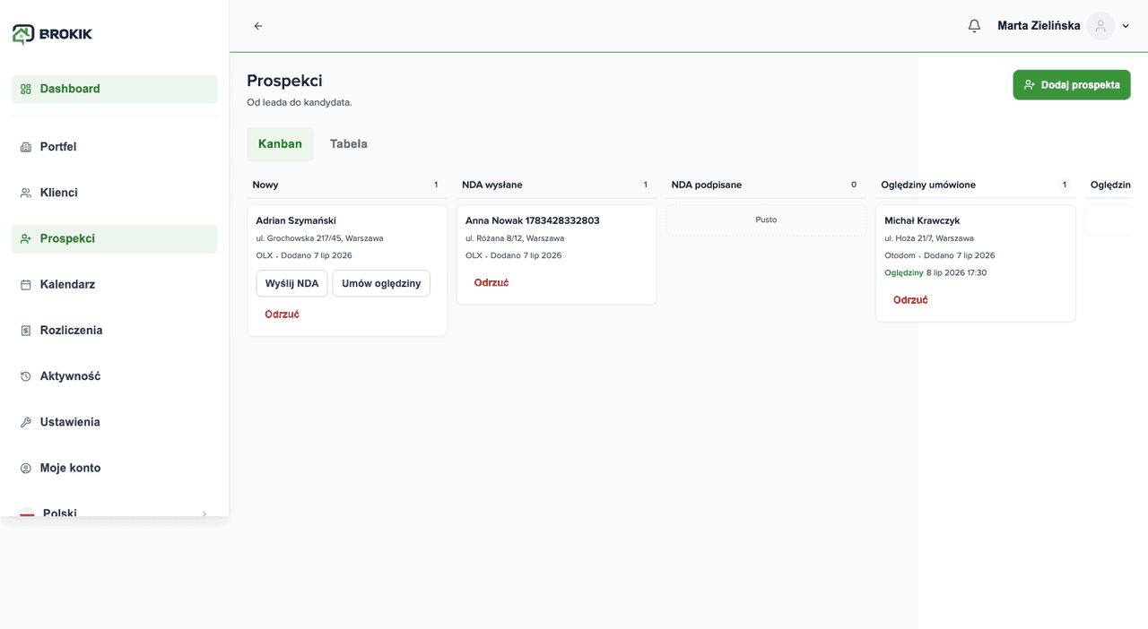 Tableau kanban des prospects : du lead au candidat