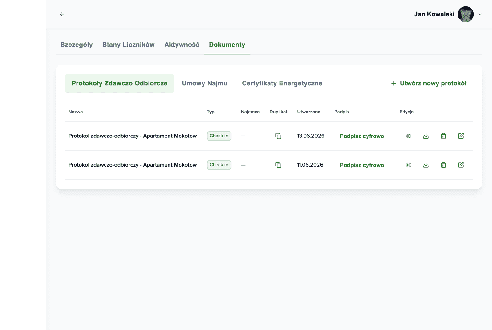 Protocol Management - List & Archive
