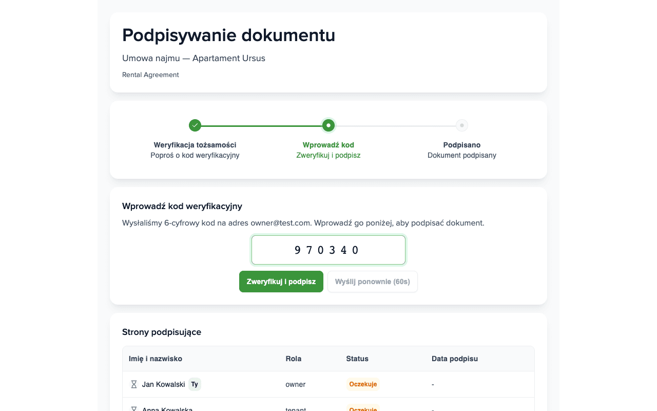 Firma online con codice monouso via e-mail
