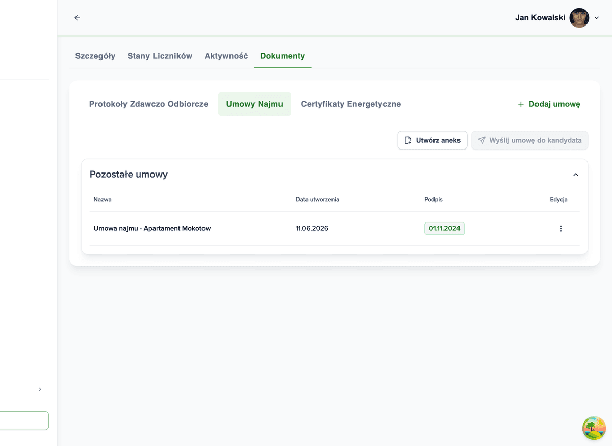 Documents tab in the Brokik app with protocols and agreements